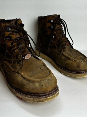 Brunt Work Boots The Marin Soft Toe Men's Size 9.5 M EU 42.5 Shoes Brown Lace Up